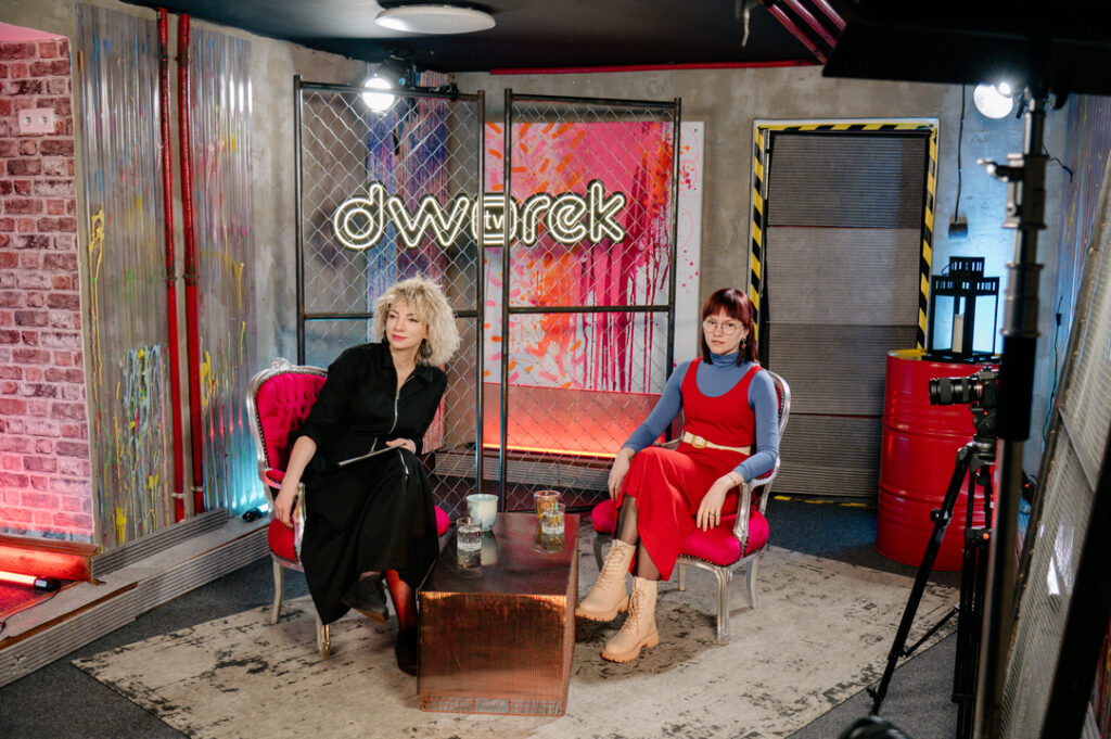 Mariia Varlygina w studiu Dworek TV