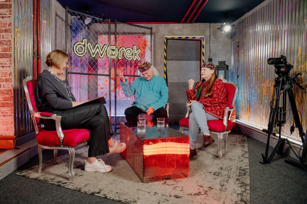 Elżbieta i Andrzej Lisowscy w czasie nagrania w Dworek TV