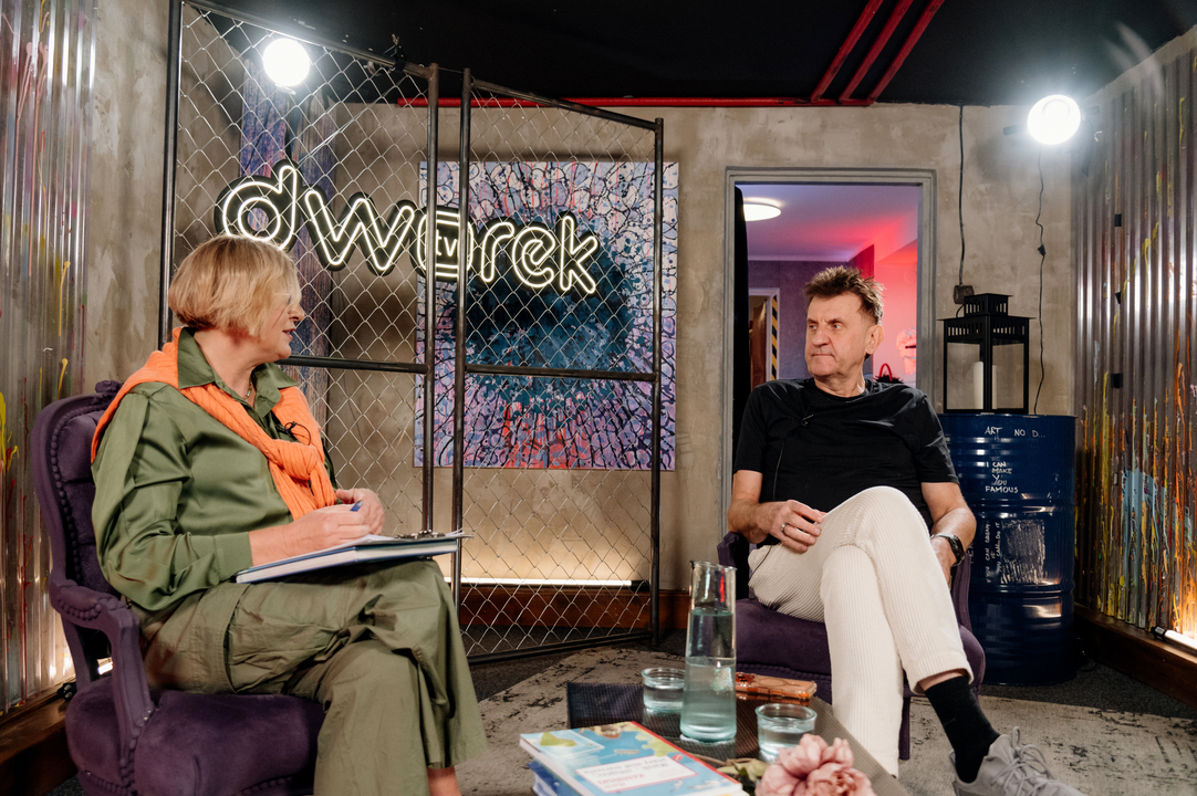 Marek Kamiński i Renata Głowacka w czasie wywiadu w DworekTV